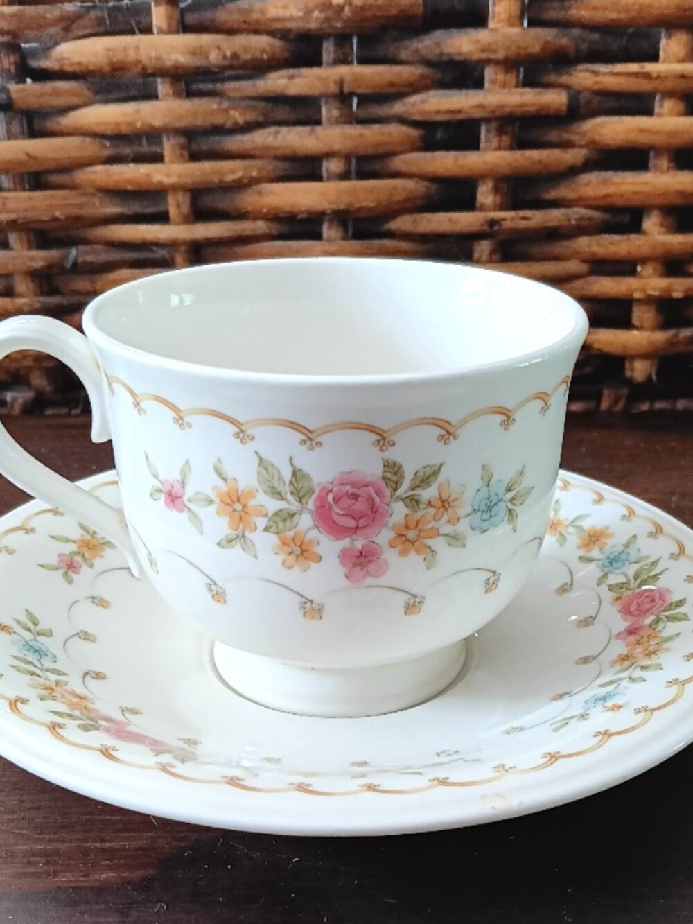Vintage Noritake Cup and Saucer from Verse Collection